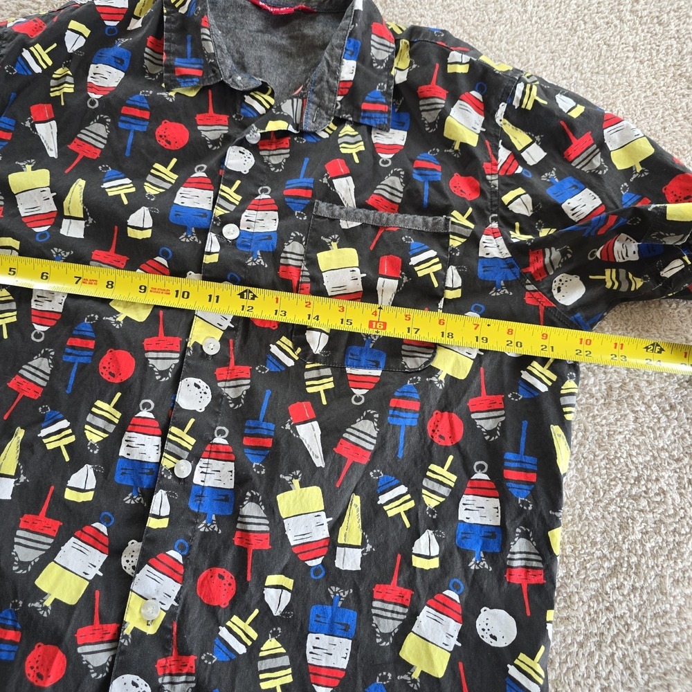 Unionbay Men's Short Sleeve Shirt Button-down All-Over Buoy Print Size L - Picture 10 of 13
